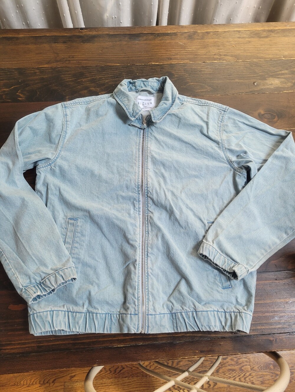 Denim Bomber Jacket Urban Outfitters Light Wash Men's Medium